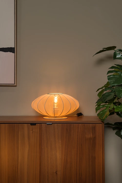 Lucide CORINA - Table lamp - Ø 40 cm - 1xE27 - Cream - atmosphere 1